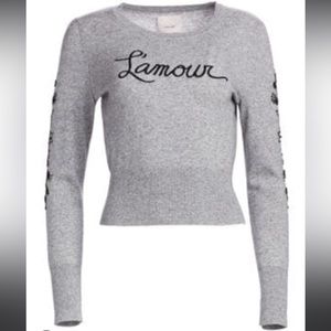 CINQASEPT grey L’amour wool blend knit sweater XS